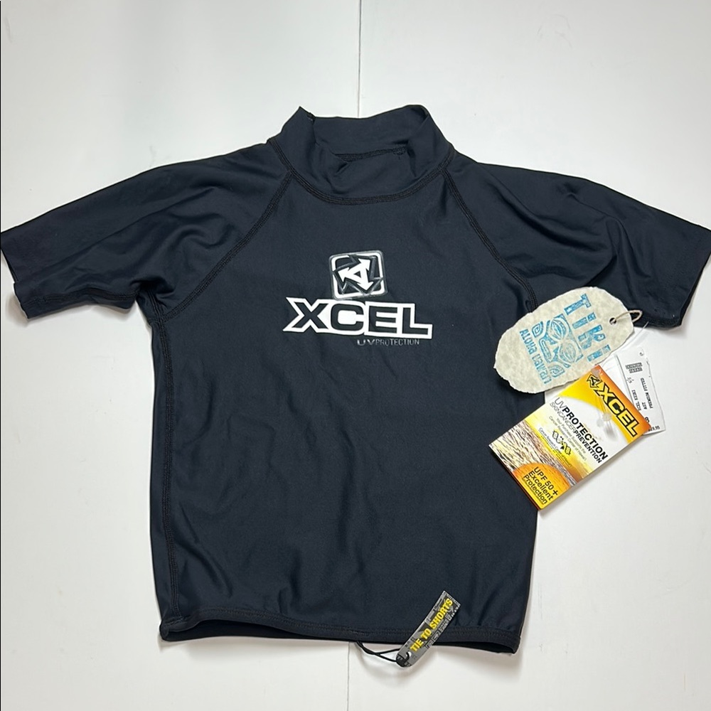 XCEL Hawaii Black Rashguard Swim Top